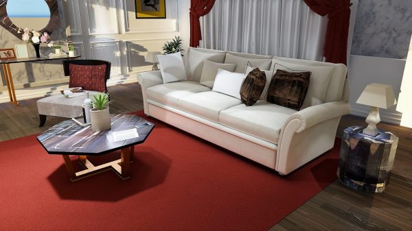 Octagon Coffee Table Stool Mirror Frame