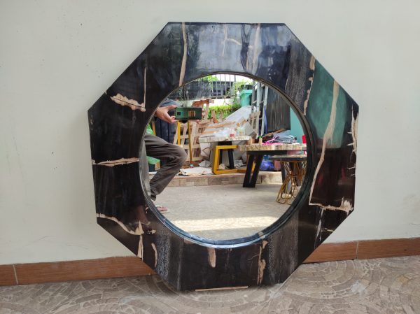 Petrified Wood Mirror Frame glossy 0